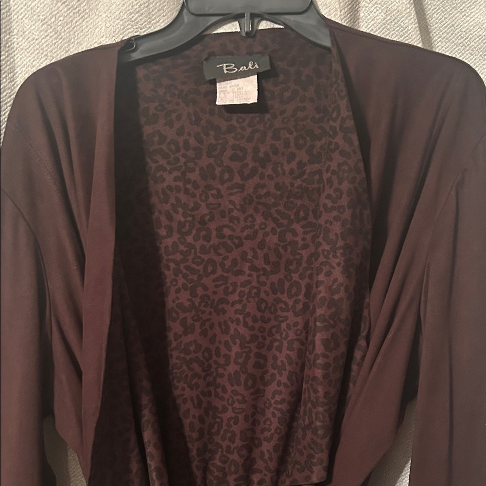 Bali Chocolate Leopard Print Cardigan
